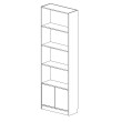 Bookshelf with Bottom 2 door Cupboard 